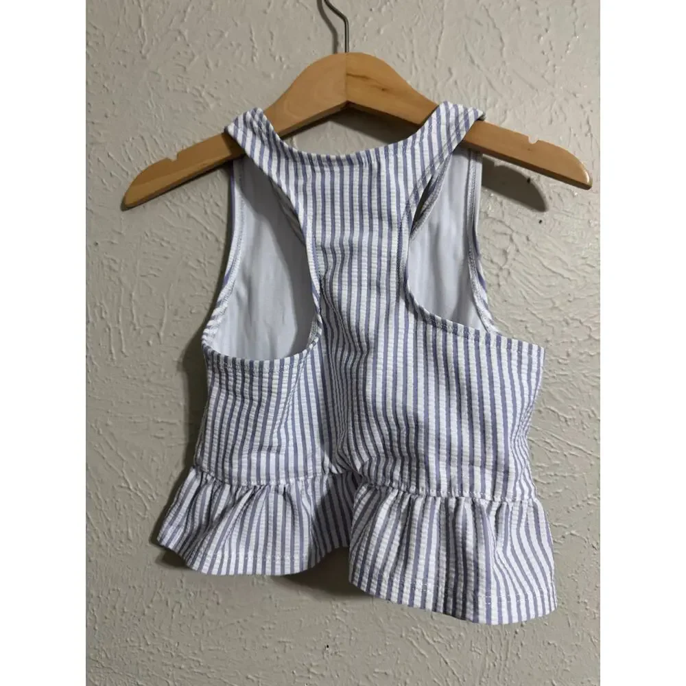 Ruffle Butts Seersucker Stripe Tankini Top Size 5